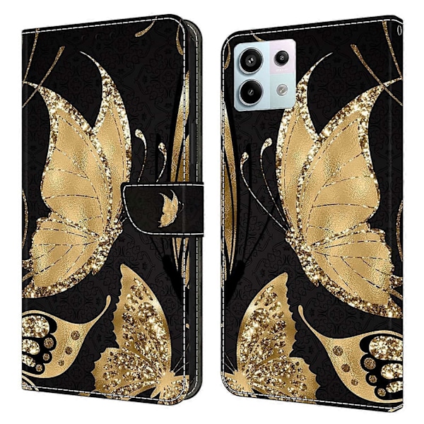 Til Xiaomi Redmi Note 13 Pro 5G/Poco X6 5G Etui 3D Mønster Flip Wallet PU Læder Telefon Cover Multicolor Style J