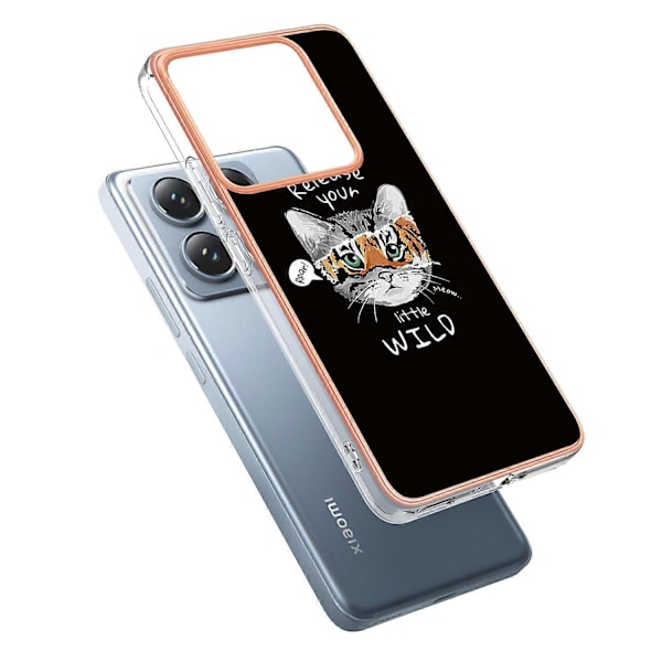 Til Xiaomi 14T Etui IMD-D Mønstertryk 2.0mm TPU Telefon Bagcover Multicolor Style E