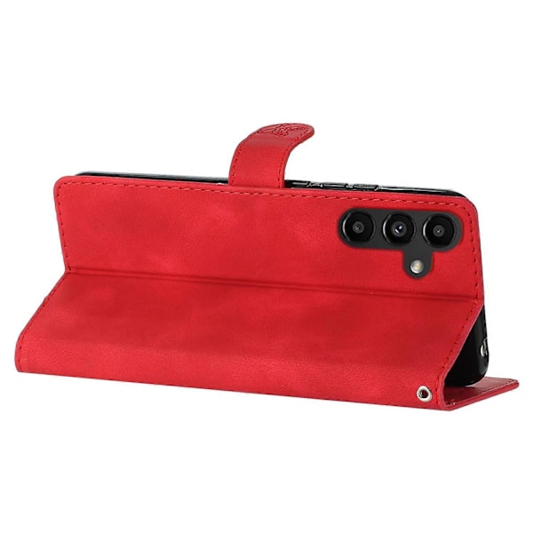 Fodral för Samsung Galaxy A26 5G Läder Präglat Blommigt Telefonskydd Plånbok med Handledsrem Multicolor Style B