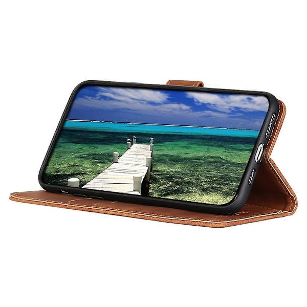 KHAZNEH Etui til Xiaomi 13T/13T Pro/Redmi K60 Ultra, Stativ Telefoncover PU Læder Retro Tekstur Skal Multicolor Style B