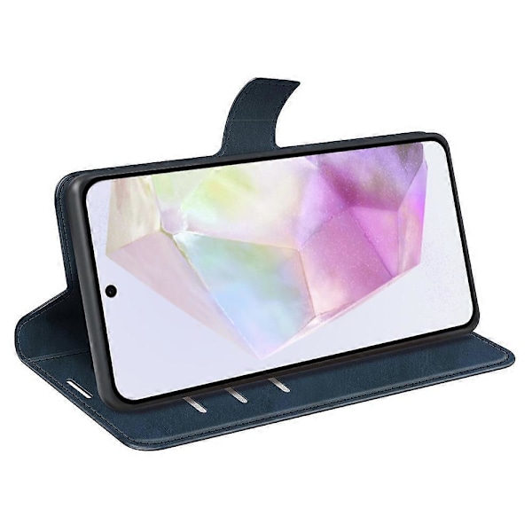 Ställfodral för Samsung Galaxy A36 5G, reptåligt mobilskal i kalvtexturerat läder Multicolor Style G