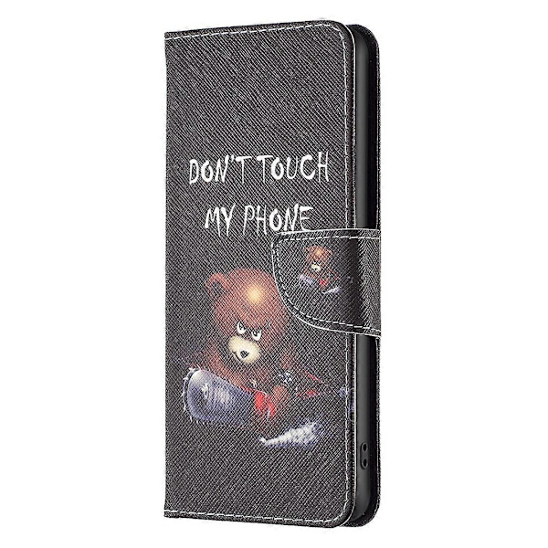 För Xiaomi Redmi Note 13 4G Mönstrat Läder Telefonfodral Plånboksfodral Multicolor Bear