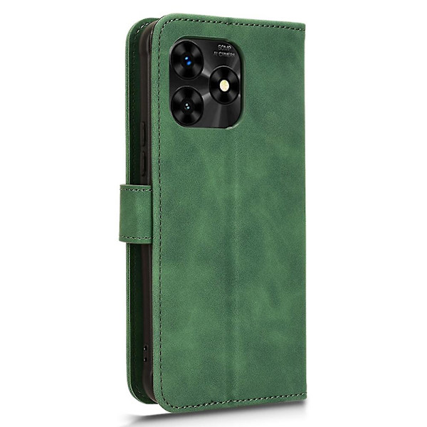 För Umidigi G5 Mecha Case Pu Läder anti-scratch Telefonskydd med plånbok och stativ Green