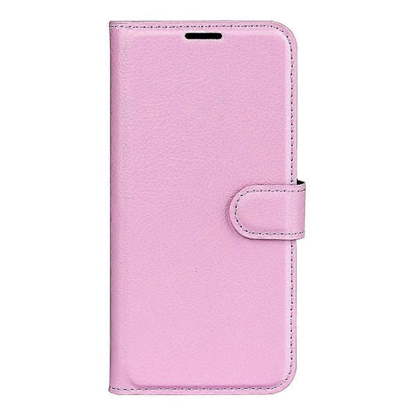 Til Samsung Galaxy S25 Edge Etui Litchi Tekstur Stødsikker Læderpung Telefoncover Multicolor Pink