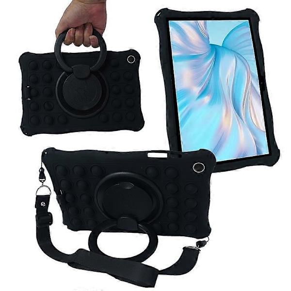 Skal till Samsung Galaxy Tab A9 Pop Bubble PC+Silikonskal Handgrepp Ställ Tablet Skydd Multicolor Style B