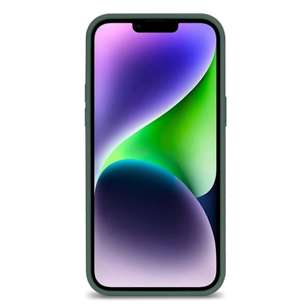 För iPhone 14 Plus Silkeslen Mjuk Touch Flytande Silikon Skal Fiberfoder Fallskydd Mobilskal Multicolor Style D