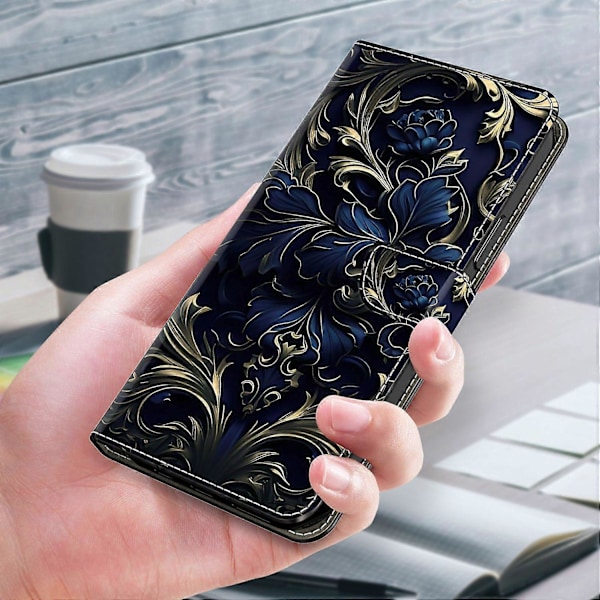 iPhone 16 -kotelo PU-nahkainen lompakkokotelo jalustalla Multicolor Style C