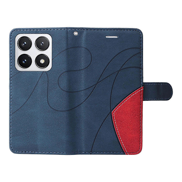KT Leather Series-1 Xiaomi 14T Pro -puhelinnahkakotelo, värillinen, lompakkoteline Multicolor Style B