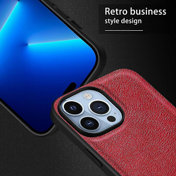 iPhone 15 Pro pudotussuojattu puhelinkotelo Retro PU-nahkapäällysteinen TPU+PC-takakansi Multicolor Style C