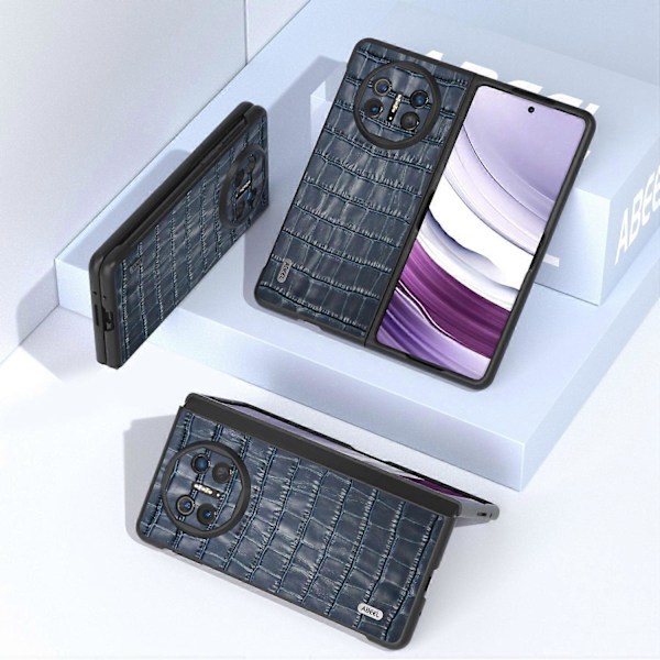 Skyddsfodral för Huawei Mate X5 Äkta Läder+PC Krokodiltextur Multicolor Style C