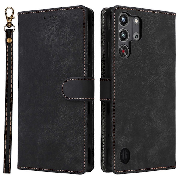 Til ZTE nubia Red Magic 10 Pro 5G/10 Pro+ 5G Wallet Case RFID-blokering PU Læder Cover Stand View Multicolor Black