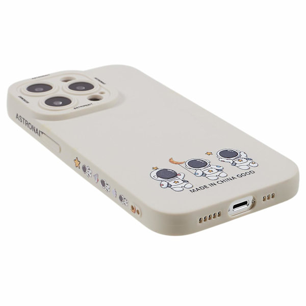 För Iphone 13 Pro Max Astronaut Design phone case Stötsäkert skyddande mjukt Tpu- cover Three Astronauts White