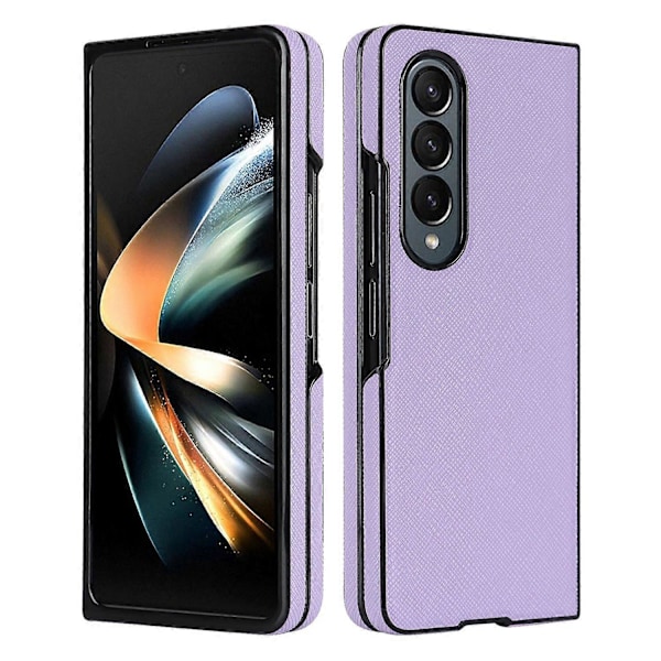 Samsung Galaxy Z Fold4 5G Iskunkestävä Puhelinkotelo PU-nahka+PC Ristikkäiskuvioitu Suojus Multicolor Style D