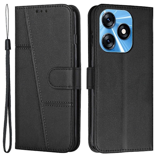 Til TECNO Spark 10 4G Wallet Stand Folio Flip Telefon Cover PU Læder Mobiltelefon Cover