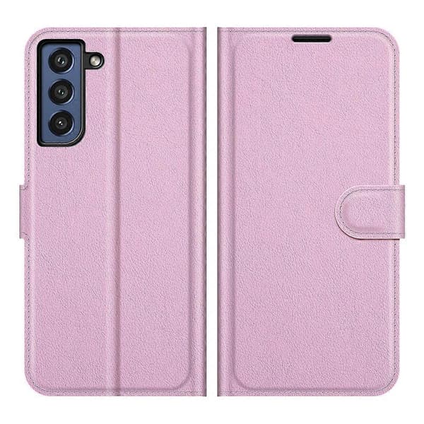 Plånboksdesign Läder Telefonfodral Folio Flipskydd med Ställ för Samsung Galaxy S21 FE Multicolor Style E
