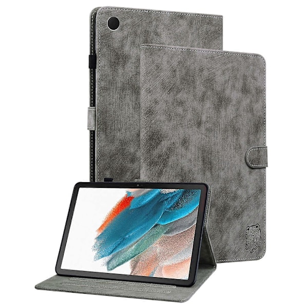 Lædercover til Samsung Galaxy Tab A9 med sødt tigerprint og justerbart stativ Multicolor Style C