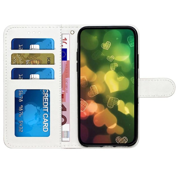 För Motorola Moto G54 5g case Mönstertryck plånbok cover Cat
