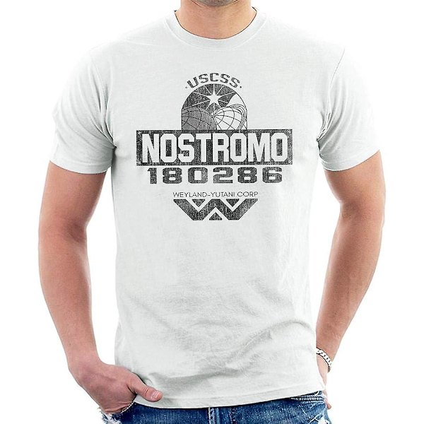 Uscss Nostromo Weyland Yutani Corp Alien Herre T-shirt White XXL