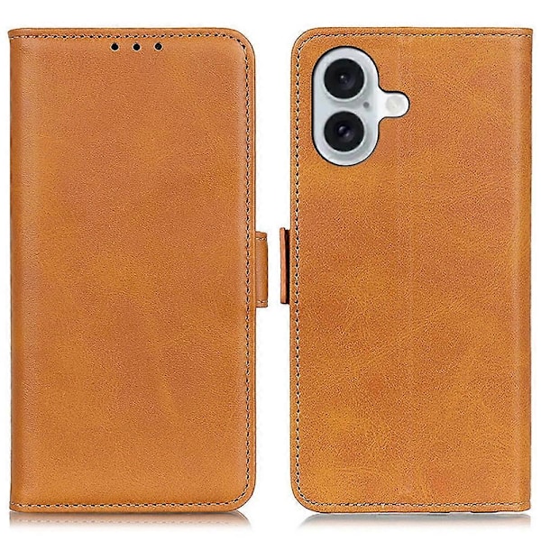 iPhone 16 Plus -kotelo PU-nahkainen lompakkokotelo sivumagneettilukolla - Musta Multicolor Yellow