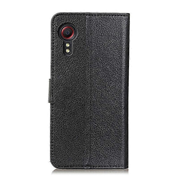 Klassisk PU Läder Plånboksfodral med Ställ för Samsung Galaxy Xcover 5 Multicolor Style A