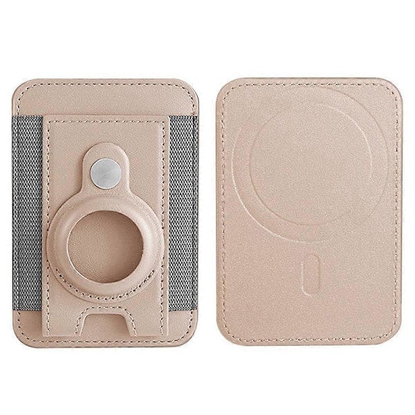 Tyyppi K Joustava nauha PU-nahkainen puhelimen takakorttitasku, yhteensopiva MagSafe-suojakotelon kanssa Multicolor Style D