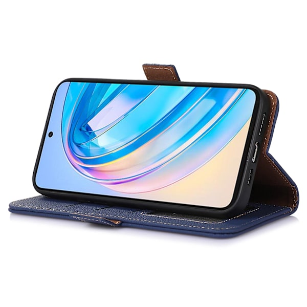 För Huawei Nova Y91 4g/enjoy 60x Phone case Rfid Blocking Läder Litchi Texture Stand Cover Sapphire