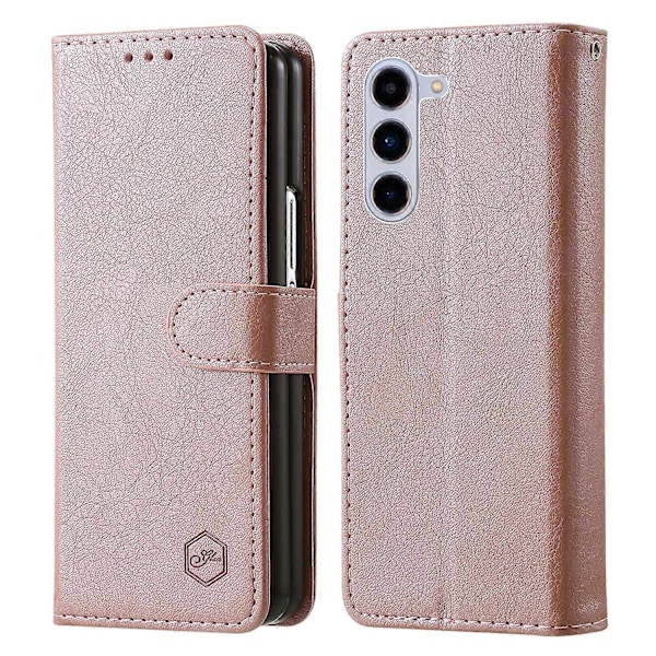 Skal för Samsung Galaxy Z Fold5 5G, enfärgat skyddande fodral PU-läder plånboksfodral Multicolor Style D