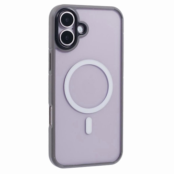 X-LEVEL Crystal Clear Series Skal för iPhone 16 Plus TPU+PC Telefonskydd Kompatibelt med MagSafe- Multicolor Grey