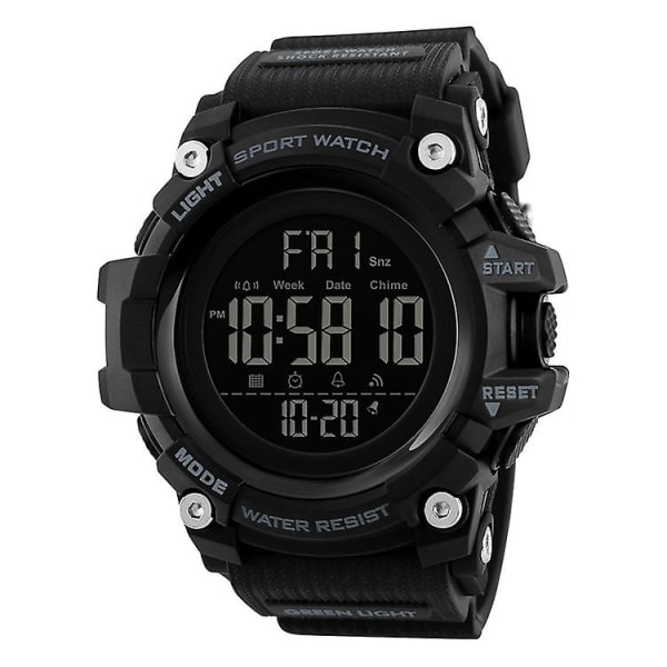 Skmei 1384 Outdoor Waterproof Luminous Led Electronic Watch Black