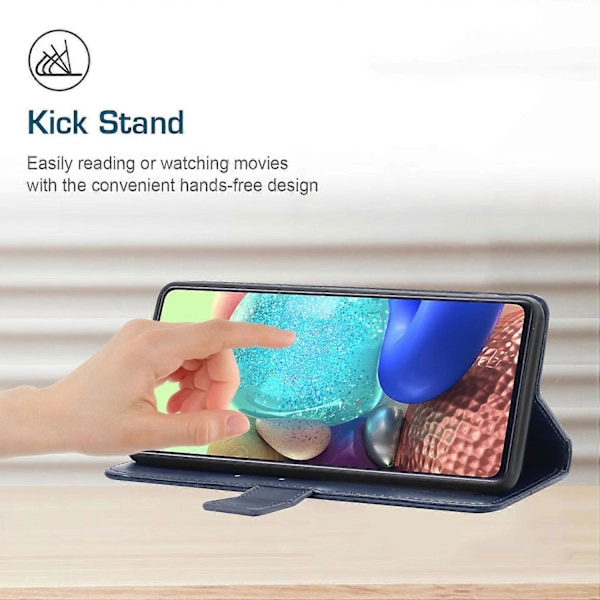Til Samsung Galaxy A05s 4G Etui PU Læder Y-formet Linje Præget Wallet Telefon Cover Multicolor Style C