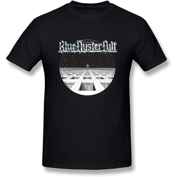 Sportkläder Herr kortärmad skjorta, Ursulaa Herr Casual Blå Oyster Cult T-shirts Svart As Pic 3XL