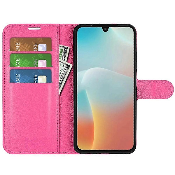 Samsung Galaxy M16 5G -kotelo, litsirakenteinen iskunkestävä nahkalompakkopuhelinkotelo Multicolor Rose