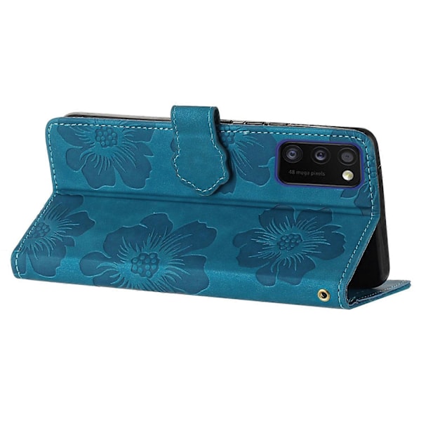 Cover til Samsung Galaxy A41 (Global Version) Blomster Præget Stand Telefonpung Læder Etui Multicolor Style C