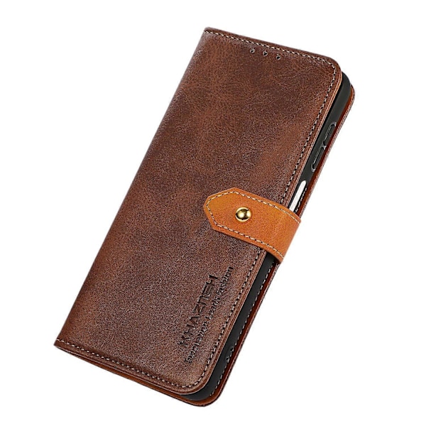 KHAZNEH Etui til Samsung Galaxy A15 4G, PU-læder med kohudtekstur og stativ Multicolor Style D