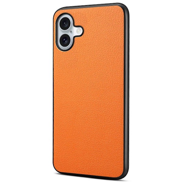 Läderöverdraget PC+TPU Anti-Scratch Telefonskal för iPhone 16 Plus Multicolor Style A