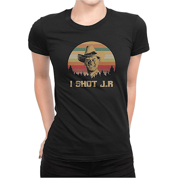 I Shot J R - Vintage Retro T-shirt Womens-black S