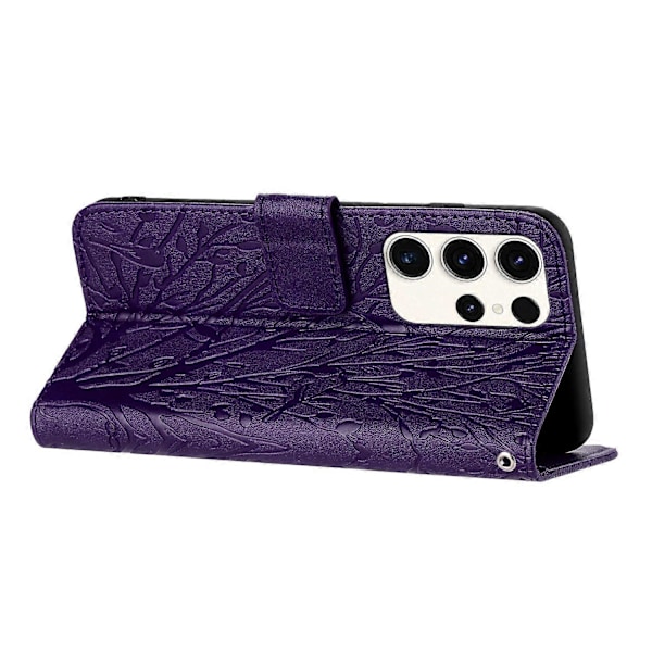 Til Samsung Galaxy S22 Ultra 5G Etui Wallet PU Læder Telefon Cover med Støttefod Multicolor Style D