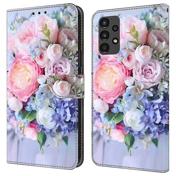 För Samsung Galaxy A13 5G/A13 4G Fodral Skyddande Läder Flip Telefonfodral Multicolor Style L