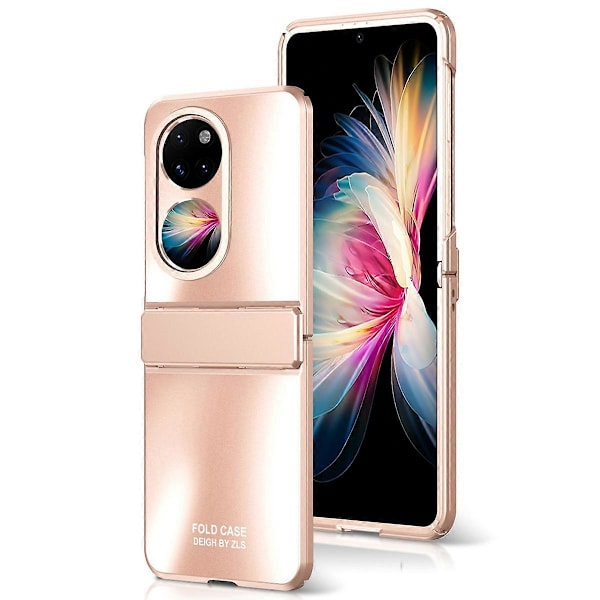 Hårt PC Vikbart Telefonfodral för Huawei P50 Pocket, Matt Elektroplätering Anti-fall Skydd Multicolor Style E