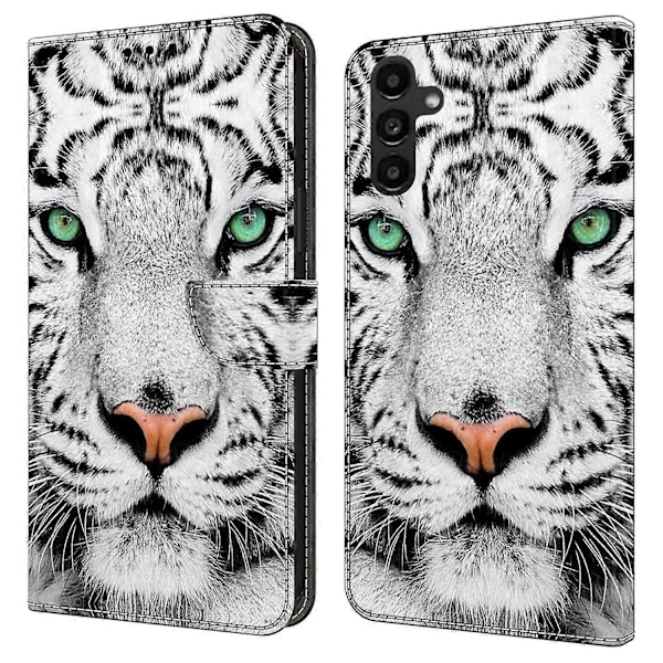 Til Samsung Galaxy A14 4G/5G Etui Mønsterprintet Beskyttelsescover TPU+PU Læder Flip Telefon Etui Multicolor Style D