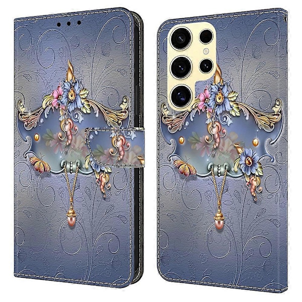 Samsung Galaxy S25 Ultra -kotelo PU-nahkainen lompakkopuhelinkotelo jalustalla Multicolor Style C