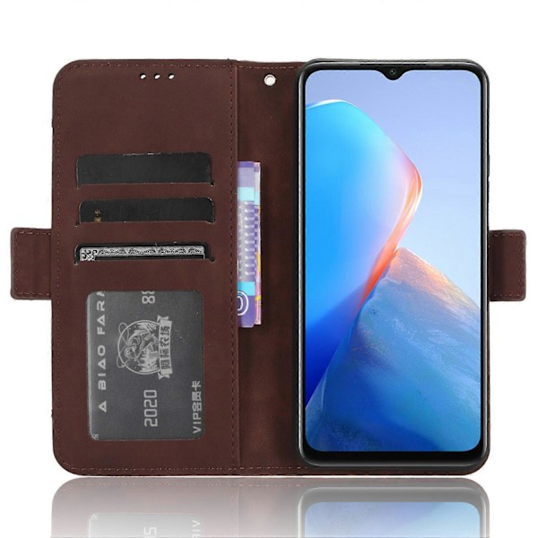 Til Infinix Smart 7 HD 4G X6516 Wallet Stand PU Læder Etui Multiple Kort Slots Telefon Cover Multicolor Style E
