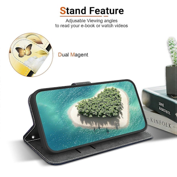 Plånboksfodral för Realme 13+ 5G Anti-Drop Läder Flip Cover Mönstertryck Multicolor Style E