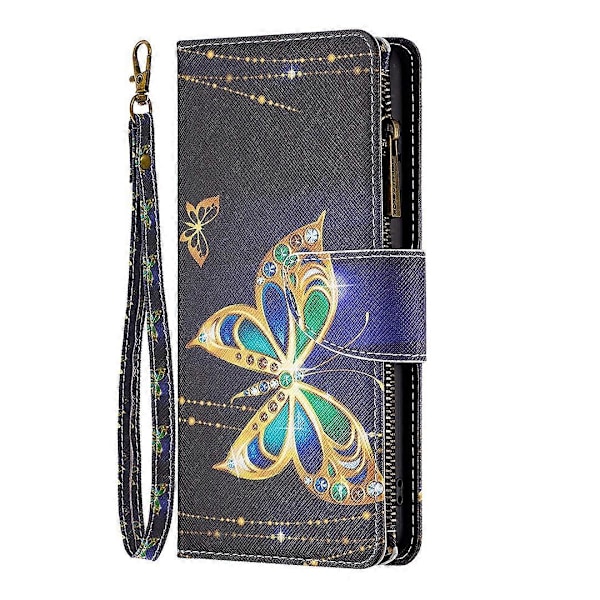 BF03 Telefon Cover til Samsung Galaxy A15 4G Etui Wallet Lynlås Læder Shell Multicolor Style E