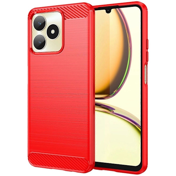 For Realme C53 (Global)/C53 (India)/C51 Deksel Støtsikker TPU Skall Karbonfibertekstur Telefondeksel Multicolor Style C