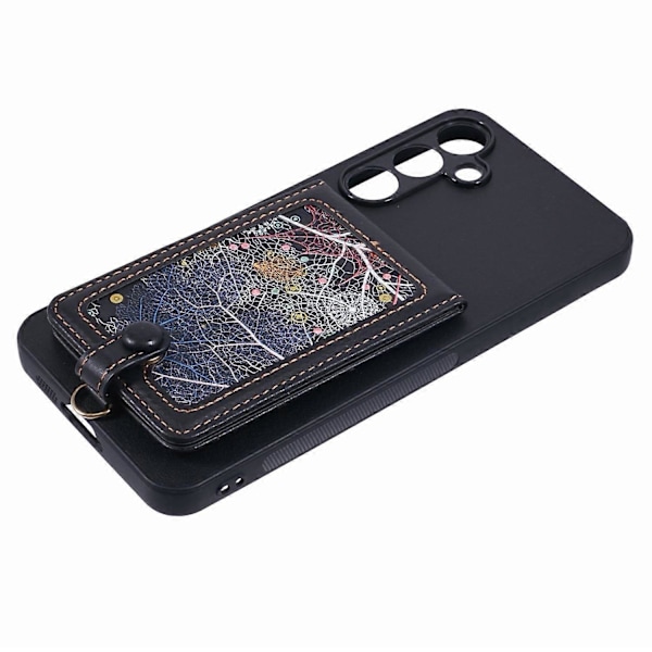 Samsung Galaxy A35 5G -puhelin kotelo Galaxy-korttitaskulla, jalustalla ja RFID-suojauksella- Multicolor D
