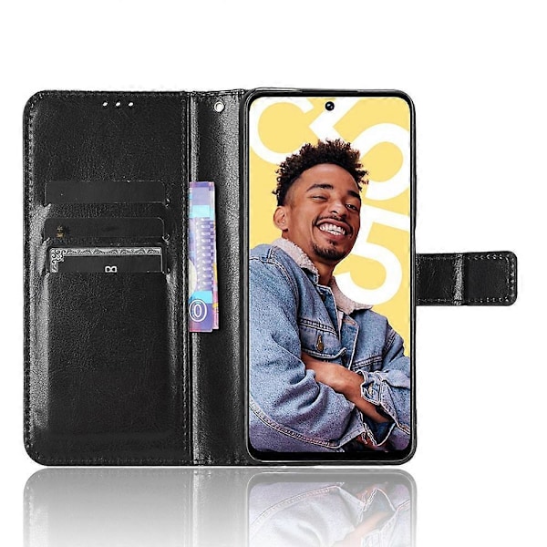 For Realme C55 4G/Narzo N55 4G Beskyttende telefondeksel i lær med stativ og lommebok Multicolor Style A