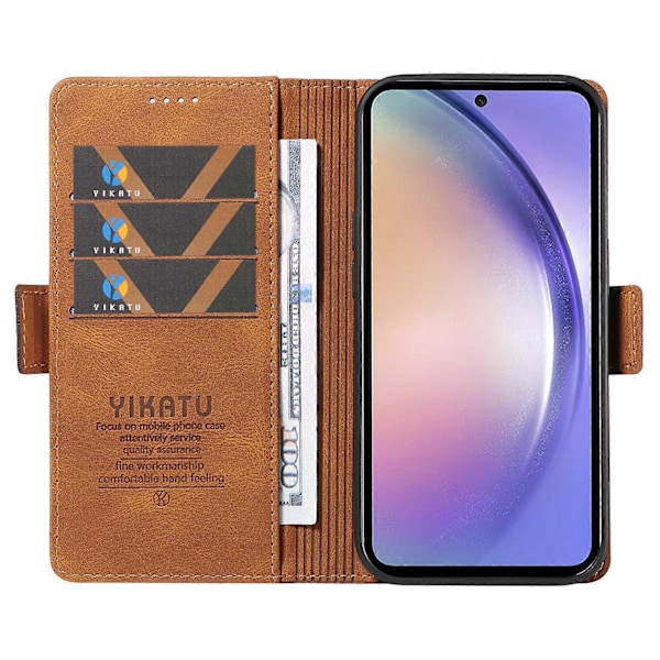 YIKATU YK-005 Mobilskal för Samsung Galaxy A54 5G PU Läder Skin-touch Plånboksställ Skydd Multicolor Style C