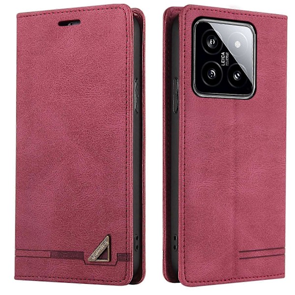 GQ.UTROBE 008 -sarja Xiaomi 14 -puhelimelle, RFID-suojattu PU-nahka + TPU-läppäkotelo Multicolor Style B