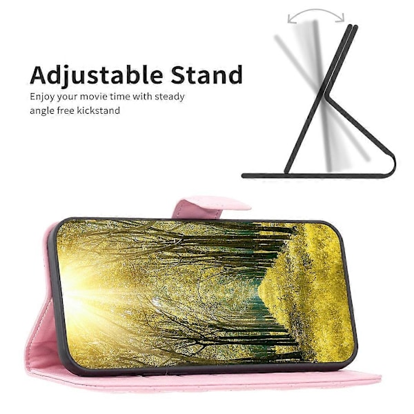 för Xiaomi Redmi 12C 4G Präglat PU Läder Plånboksfodral med Ställ Skydd Multicolor Style D